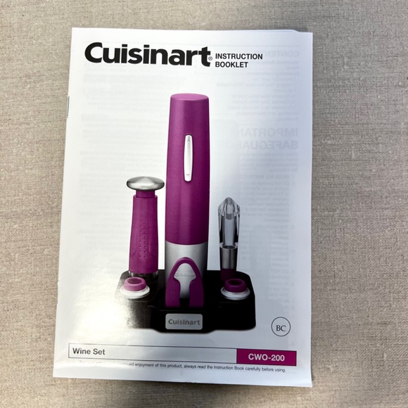 ❤️ Cuisinart Cordless Wine Opener Set with Aerator - Picture 9 of 10